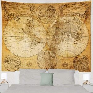 Lalilo World Map Tapestry 60x80 inches